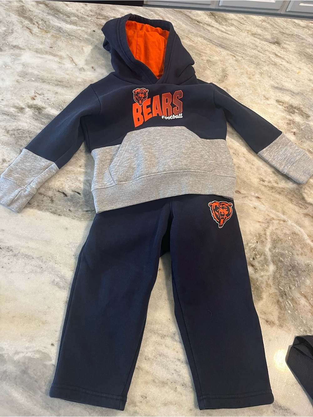 3T NFL Navy, Gray & Orange Bears Hoodie and Joggers Set